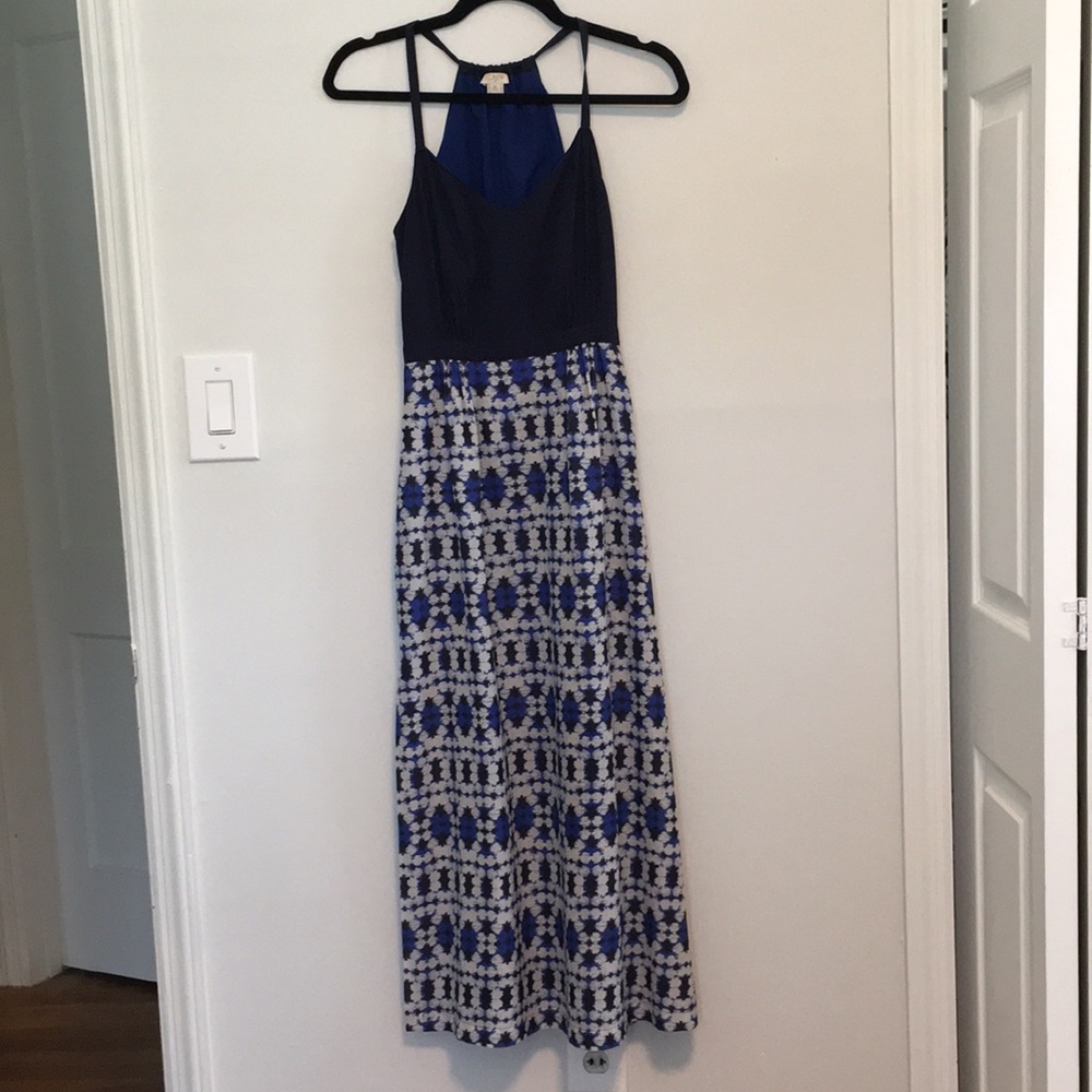 J Crew Halter dress in blue